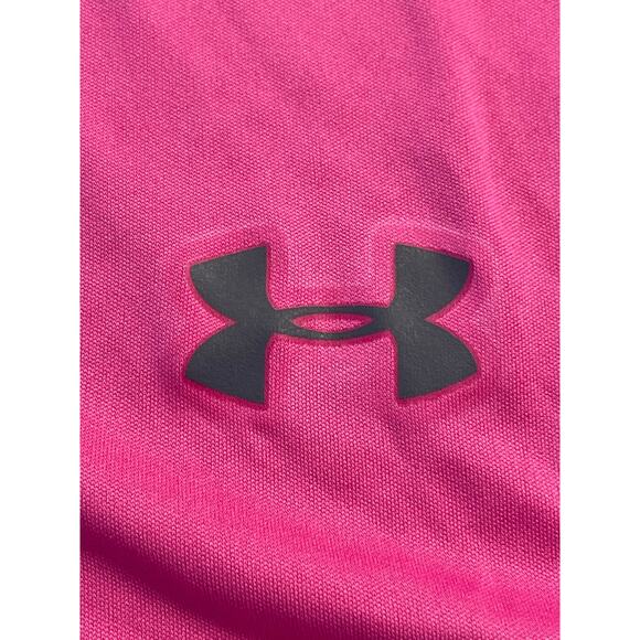Under Armour heatgear semi-fitted Fuschia hooded shirt XL - Picture 4 of 9